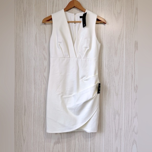 Lulus Cocktail Hour Ivory Wrap Dress – Size Small – NWT - Picture 6 of 7